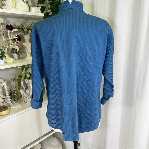 Yacco Maricard Blue Asymmetric Crossover Shirt - Picture 6 of 12